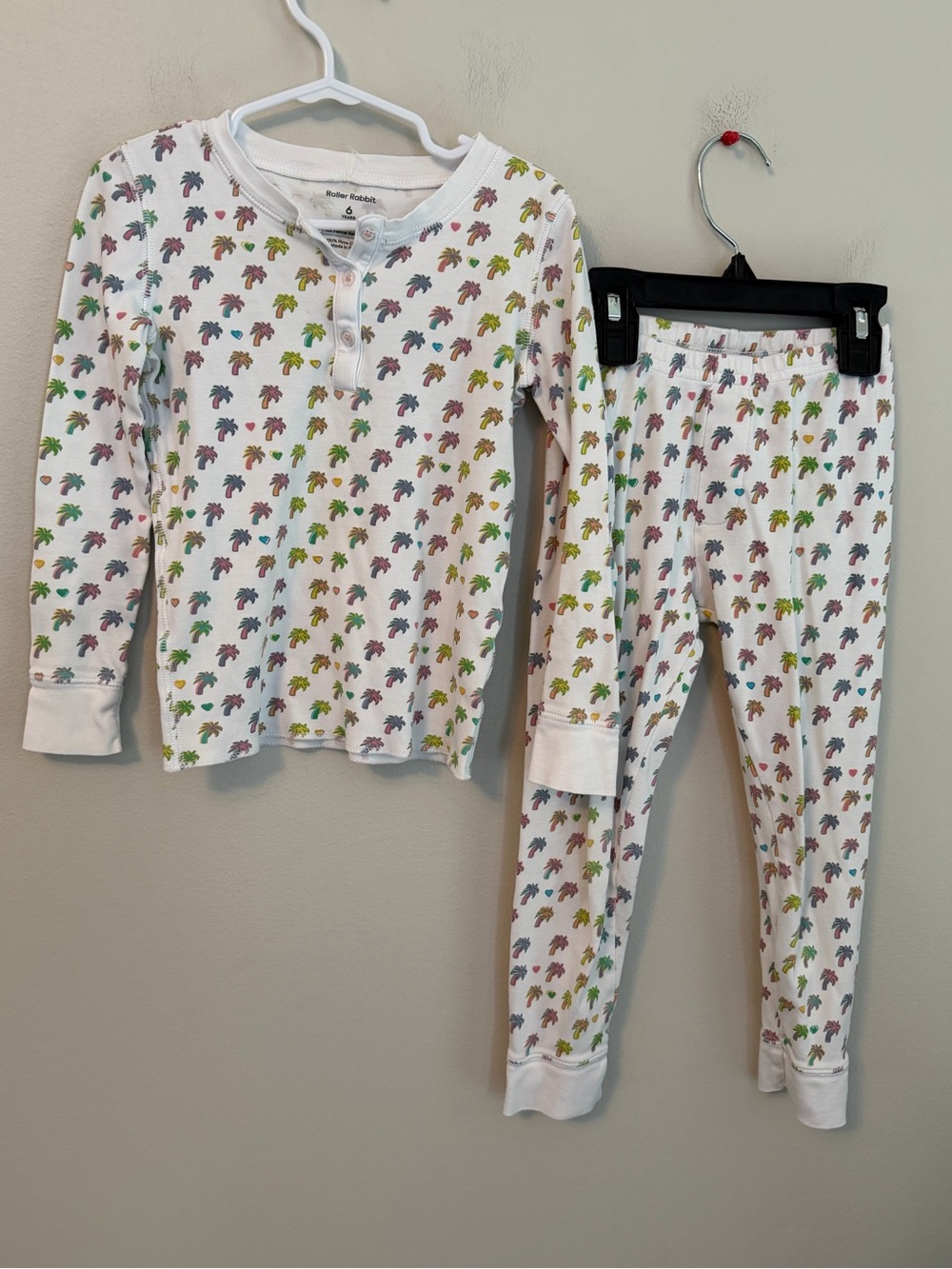 Roller Rabbit Colorful Palm Tree Print Pajama Set
